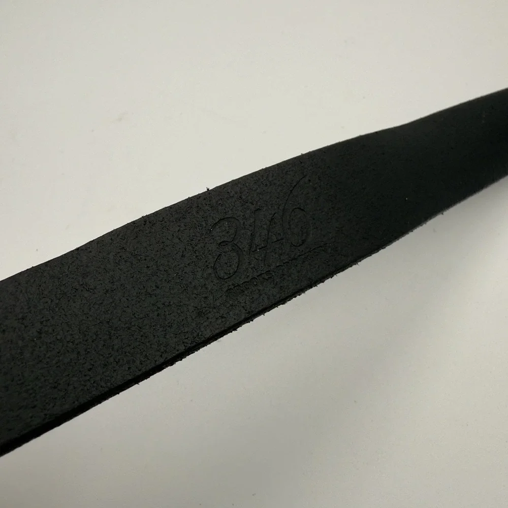 Brooks Brothers 346 Belt Solid Brass Buckle Black Leather 40